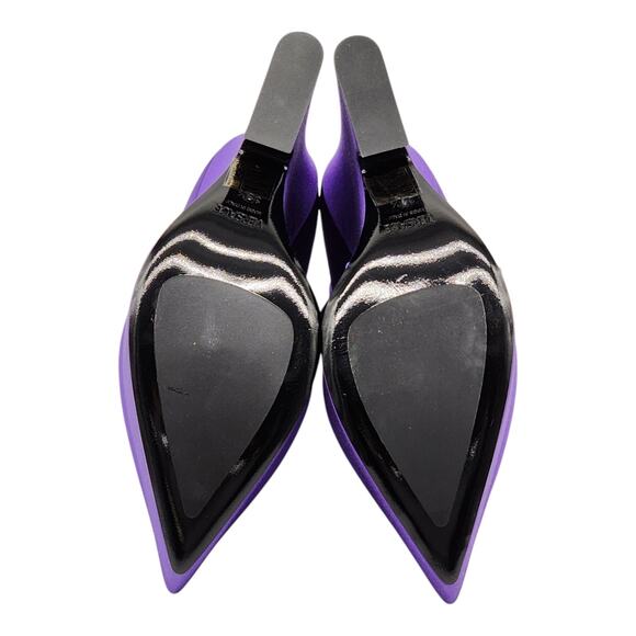 Versace Tempest Strappy Platform Pumps - Satin - Purple 38.5 8US $1445 - Picture 6 of 9